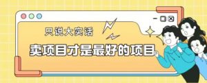 卖项目才是最好的项目一单3000+【揭秘】-升阶有道