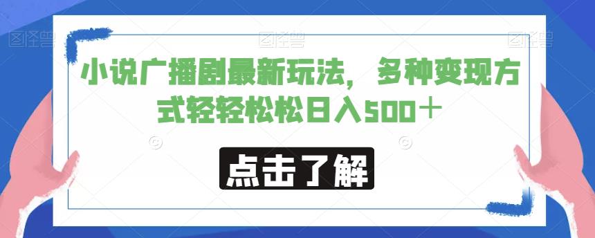 小说广播剧最新玩法，多种变现方式轻轻松松日入500＋【揭秘】-升阶有道