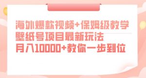 海外爆款视频+保姆级教学，壁纸号项目最新玩法，月入10000+教你一步到位【揭秘】-升阶有道