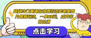 超级冷门赛道在微博引流卖明星图片最新玩法,一单88元,成交非常丝滑【揭秘】-升阶有道