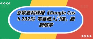 谷歌套利课程《Google Cash 2023》零基础入门课,随到随学-升阶有道