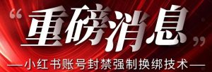 【最新】小红书账号封禁强制换绑技术可日赚300-升阶有道