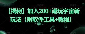【揭秘】加入200+潮玩宇宙新玩法(附软件工具+教程)-升阶有道