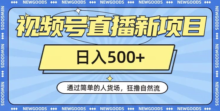 视频号直播新项目，通过简单的人货场，狂撸自然流，日入500+【260G资料】-升阶有道