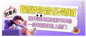 视频号音乐领域项目玩法,操作简单基本和书单号一样,特别容易上热门【揭秘】-升阶有道