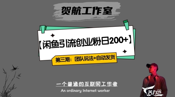 第三期：暴力引流，无脑搬运，闲鱼创业粉引流一天200+，更新全自动发货的团队闭环模式【揭秘】-升阶有道