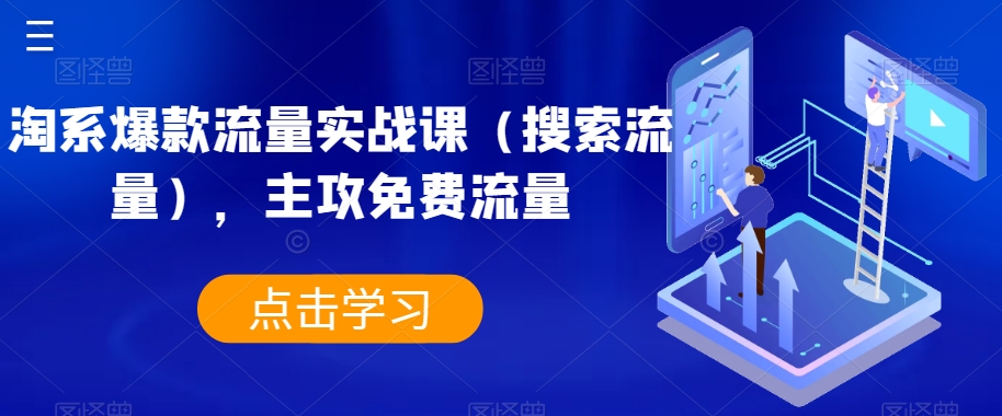 淘系爆款流量实战课（搜索流量），主攻免费流量-升阶有道
