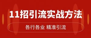 精准引流术:11招引流实战方法,让你私域流量加到爆(11节课完整)-升阶有道
