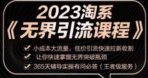 2023淘系无界引流实操课程，​小成本大流量，低价引流快速拉新收割，让你快速掌握无界突破瓶颈-升阶有道