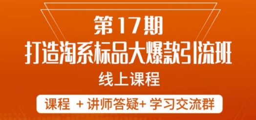 南掌柜-第17期打造淘系标品大爆款，5天线上课-升阶有道