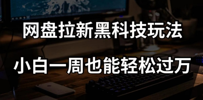 网盘拉新黑科技玩法，小白一周也能轻松过万【全套视频教程+黑科技】【揭秘】-升阶有道