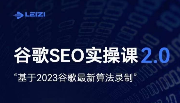 雷子·谷歌SEO 2.0实战课，独立站询盘自由必备，基于2023谷歌最新算法录制-升阶有道
