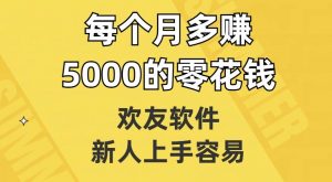欢友软件,新人上手容易,每个月多赚5000的零花钱【揭秘】-升阶有道