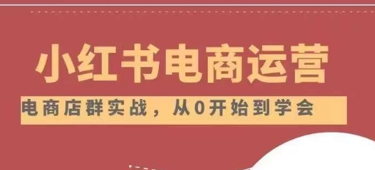 小红书店铺运营从小白到大神2.0，从入门到精通-升阶有道