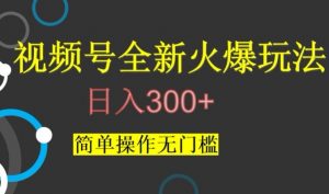 视频号最新爆火玩法,日入300+,简单操作无门槛【揭秘】-升阶有道
