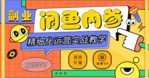 闲鱼精细化运营入门+高阶实战教学,从底层逻辑到轻松变现,多维度玩转闲鱼副业-升阶有道