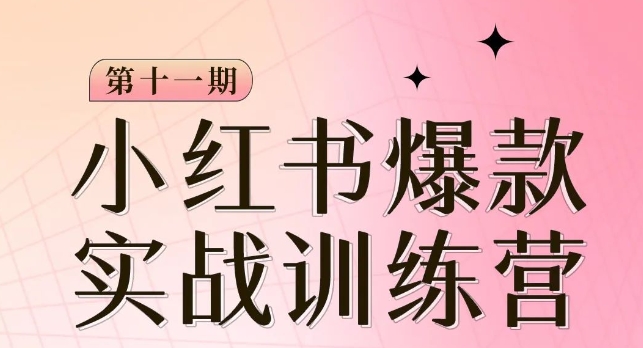 小红书博主爆款训练营第11期，手把手教你从0-1做小红书，从定位到起号到变现-升阶有道