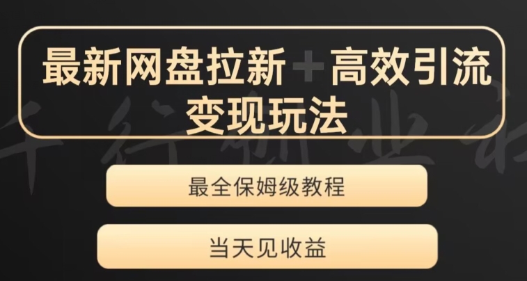 最新最全夸克网盘拉新变现玩法，多种裂变，举一反三变现玩法【揭秘】-升阶有道