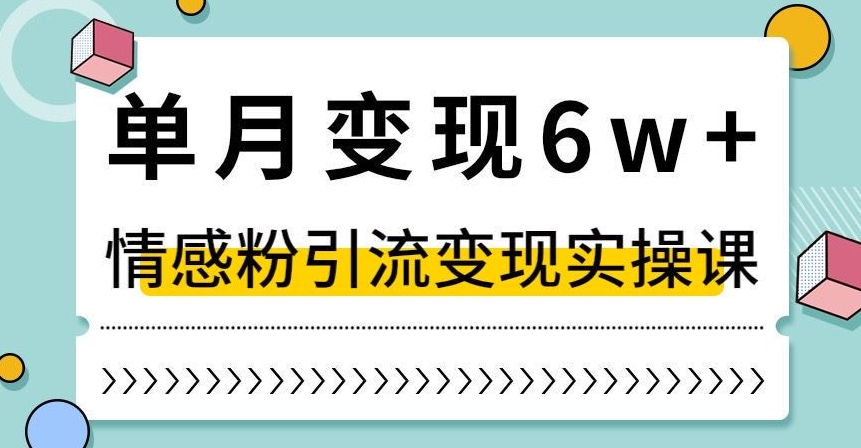 单月变现6W+，抖音情感粉引流变现实操课，小白可做，轻松上手，独家赛道【揭秘】-升阶有道