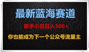 最新蓝海赛道，新手小白日入500+，你也能成为下一个公众号流量主【揭秘】-升阶有道