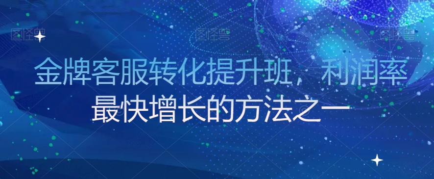 金牌客服转化提升班，利润率最快增长的方法之一-升阶有道