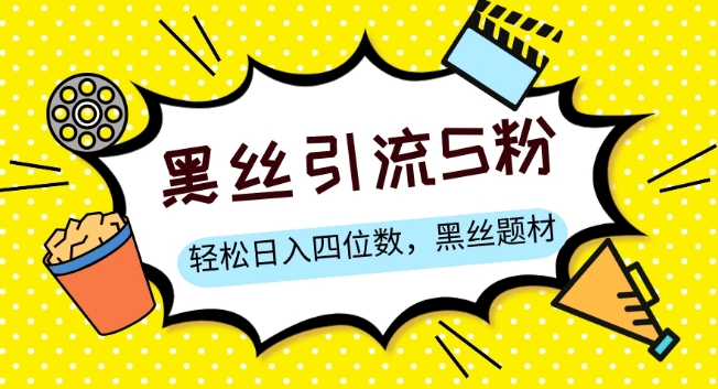 S粉变现，轻松日入四位数，黑丝题材+情感话术【揭秘】-升阶有道