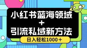 小红书蓝海虚拟＋引流私域新方法，100%不限流，日入轻松1000＋，小白无脑操作【揭秘】-升阶有道