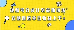 视频号最新爆火赛道玩法，只需无脑搬运，轻松过原创，单日收益上千【揭秘】-升阶有道