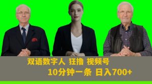 Ai生成双语数字人狂撸视频号,日入700+内附251G素材【揭秘】-升阶有道
