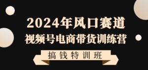 2024年风口赛道视频号电商带货训练营搞钱特训班，带领大家快速入局自媒体电商带货-升阶有道