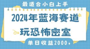 2024年蓝海赛道玩恐怖密室日入2000+,无需露脸,不要担心不会玩游戏,小白直接上手,保姆式教学【揭秘】-升阶有道