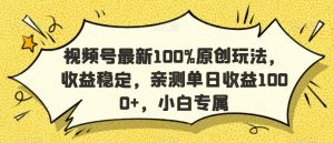 视频号最新100%原创玩法,收益稳定,亲测单日收益1000+,小白专属【揭秘】-升阶有道