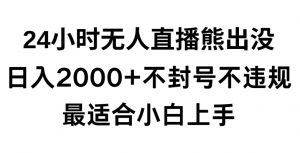 快手24小时无人直播熊出没，不封直播间，不违规，日入2000+，最适合小白上手，保姆式教学【揭秘】-升阶有道