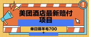 美团酒店最新赔付项目,单日薅羊毛700+【仅揭秘】-升阶有道