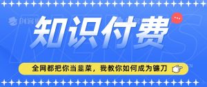 2024最新知识付费项目,小白也能轻松入局,全网都在教你做项目,我教你做镰刀【揭秘】-升阶有道