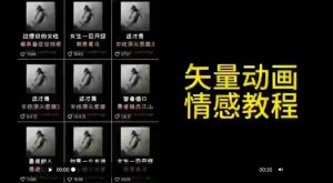 矢量动画情感教程：高点赞涨粉，适合情感、思维、创业教育等赛道-升阶有道
