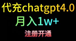 代充chatgpt4，日入500+，精准引流，暴力变现【揭秘】-升阶有道