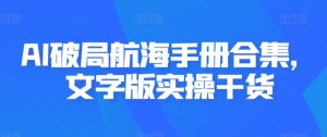 AI破局航海手册合集,文字版实操干货-升阶有道