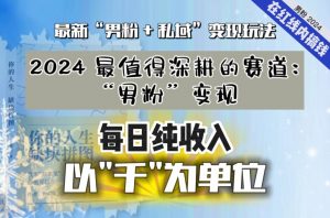 【私域流量最值钱】把“男粉”流量打到手,你便有无数种方法可以轻松变现,每日纯收入以“千”为单位-升阶有道