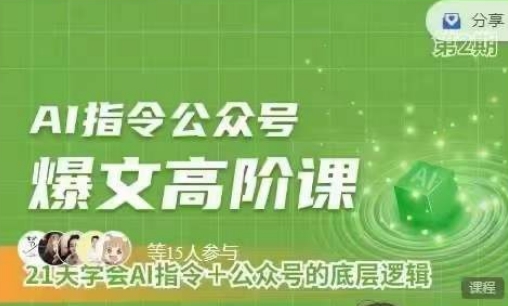 Ai指令公众号高阶课，学会ai指令+公众号的底层逻辑-升阶有道