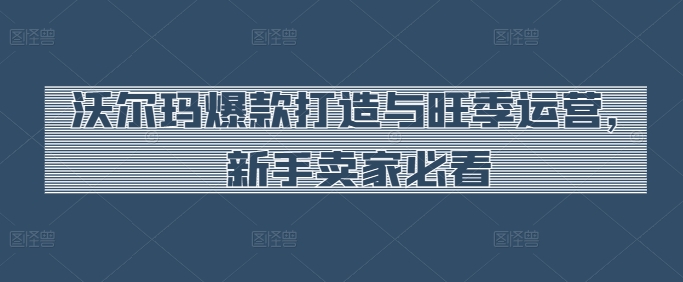 沃尔玛爆款打造与旺季运营，新手卖家必看-升阶有道