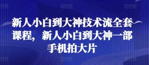 新人小白到大神技术流全套课程,新人小白到大神一部手机拍大片-升阶有道