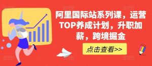 阿里国际站系列课,运营TOP养成计划,升职加薪,跨境掘金-升阶有道