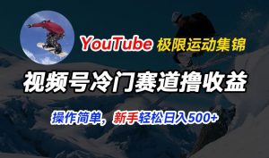 视频号冷门赛道撸收益,YouTube搬运极限运动集锦,暴力起号,操作简单流量高,轻松日入5张【揭秘】-升阶有道