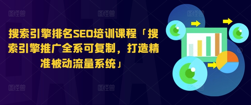 搜索引擎排名SEO培训课程「搜索引擎推广全系可复制，打造精准被动流量系统」-升阶有道