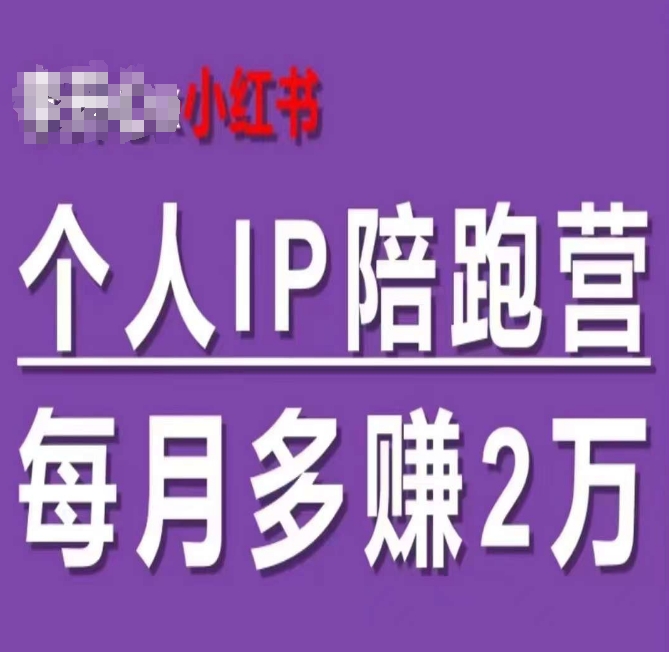 小红书个人IP陪跑营，60天拥有自动转化成交的双渠道个人IP，每月多赚2w-升阶有道