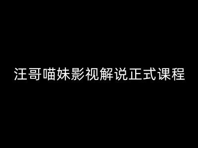 汪哥影视解说正式课程：剪映/PR教学/视解说剪辑5大黄金法则/全流程剪辑7把利器等等-升阶有道