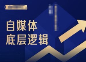 2024自媒体底层逻辑录播课，自媒体小白必看-升阶有道