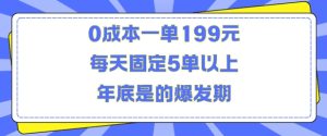 人人都需要的东西0成本一单199元每天固定5单以上年底是的爆发期【揭秘】-升阶有道