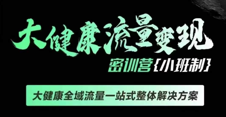 千万级大健康变现课线下课，大健康全域流量一站式整体解决方案-升阶有道